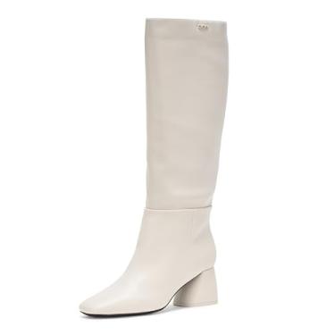 Imagem de DKNY Bota de cano alto feminina Cana, Branco macio, 41