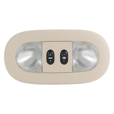 Imagem de Rimamoka Lâmpada de leitura de telhado interior para console de LED compatível com Ford F-150 2006-2008 Lincoln Mark LT 2004-2008 2004-2008 Substituir # 7L3Z-18519A70-BA, 4L3Z-18519A70-BAA, bege