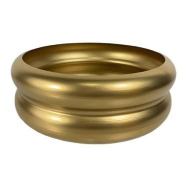 Imagem de Baoblaze Vaso de plantas 13.8 polegadas, vaso de flores, balde de bênção, ornamento de mesa, vaso de bolhas, plantador para mesa de entrada, peça central, Ouro