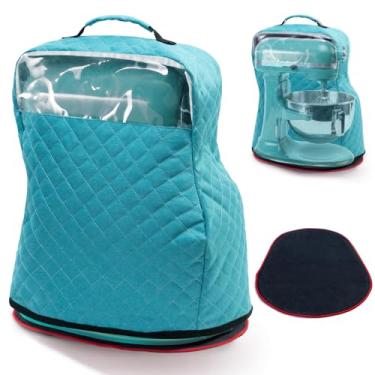 Imagem de Capa de batedeira com controles deslizantes de eletrodomésticos compatível com KitchenAd Mixer de 6/7/8 litros com bolsos para acessórios e acessórios de anúncios de cozinha