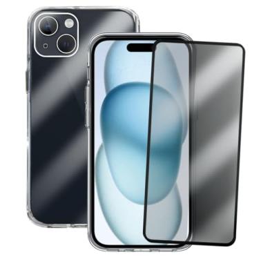 Imagem de Kit Capa Capinha Clear Case Space Compatível iPhone 15 e Película 3d Privacidade