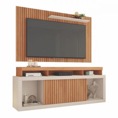 Imagem de Rack com Painel New Oscar para TV até 65 Polegadas Freijo Off White Caemmun