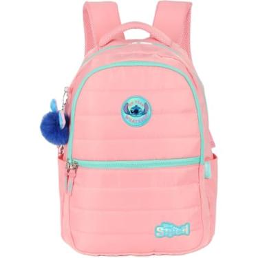 Imagem de Mochila Stitch, Grande, Salmão, com Compartimento para Notebook, Luxcel