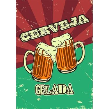 Imagem de Placas Decorativas Retro Para Área Gourmet Bebidas Cerveja Churrasco 1