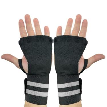 Imagem de Munhequeira com Protetor de Palma Máxima Proteção e Desempenho para Seus Treinos (Preto/Branco)