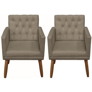Imagem de Jogo 2 Poltronas Confortável Para Sala Pequena MOBLAN decor (CAPPUCCINO)