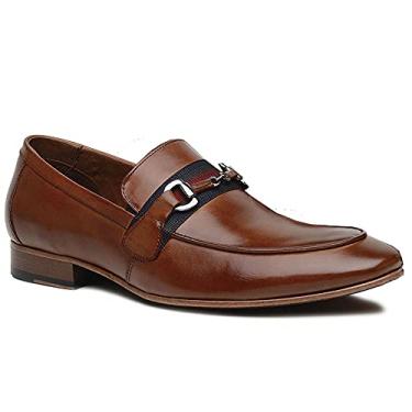 Imagem de 58851TW-Sapato Social Masculino feito a mão em couro Loafer premium 58851 (Caramelo, BR, Adulto, Numérico, 43)