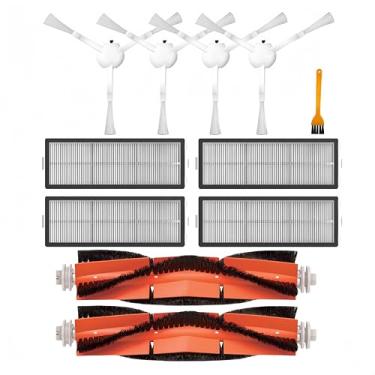 Imagem de Kit de acessórios para aspirador de pó robô Dreame Bot D10 Plus RLS3D, 2 escovas principais, 4 filtros HEPA, 4 escovas laterais, 1 ferramenta de limpeza, peças de reposição acessórios de reparo de