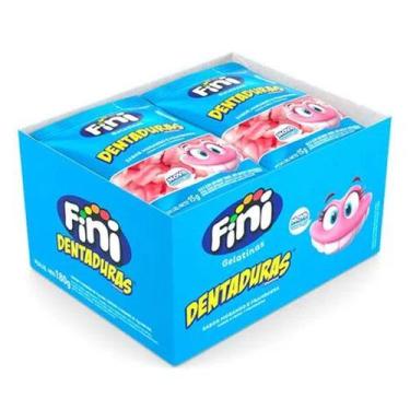 Imagem de Bala de Gelatina Dentaduras Fini - 180g, 1 unidade, Morango e framboes