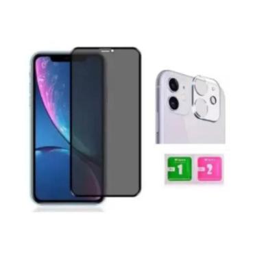 Imagem de Kit Pelicula 3D Anti EspiÃo + Pel. CÃmera P/ Iphone 12 Mini - Yellow C