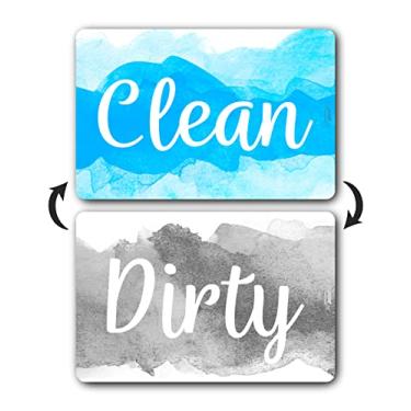 Imagem de Ímã de lava-louças azul-celeste para lavar louça, placa limpa e suja, ímã limpo para máquina de lavar louça, acessórios e decoração de cozinha azuis, ímã de lava-louças, placa universal reversível