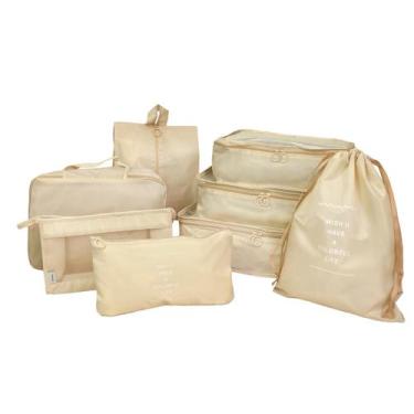 Imagem de Organizador necessaire para mala de viagem kit 8 peças coleção unique 