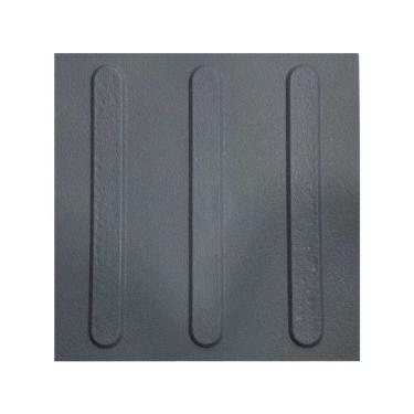 Imagem de Kit 16 Pisos Tatil Direcional Cinza Texturizado Pvc 25X25Cm