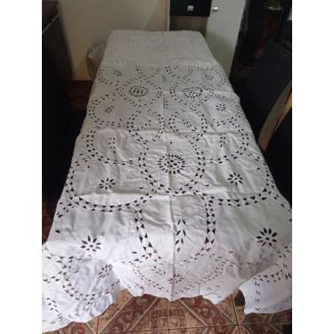 Imagem de Toalha De Mesa 8 Lugares 3 Metros Bordado Rechilieu Caseado - Nordesul