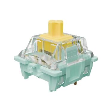 Imagem de Fejwlvs Interruptor de mola amarelo Gateron Jade Series 3.0 para teclado mecânico MX para jogos, interruptores lineares de 3 pinos 55gf pré-lubrificados (amarelo, 36 peças)
