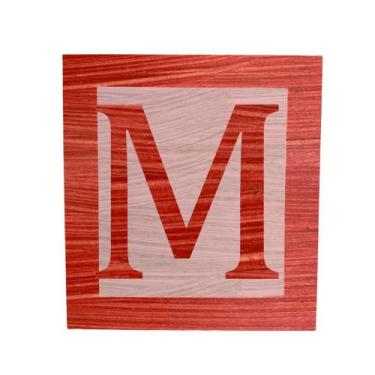 Imagem de Cubo Rosa Letra Vermelha com Aplique Festa Chá de Bebê Decoração 8x8x8