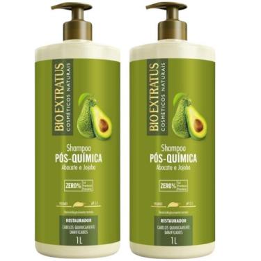Imagem de Kit 2 Shampoo Tratamento restaurador Pós Quimica 1 L Bio Extratus - BI