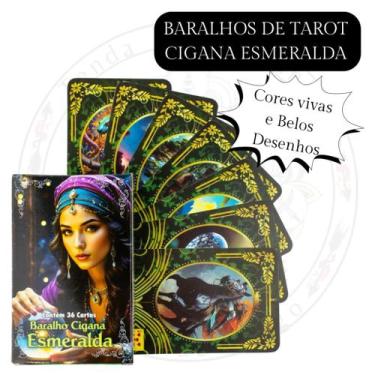 Imagem de Baralho Tarot Cigana Esmeralda 36 Cartas com Manual - Baralhos Persona