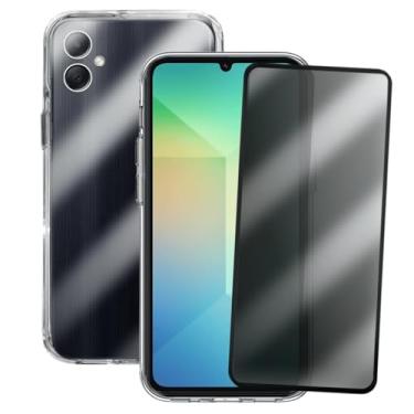 Imagem de Kit Proteção Compatível Samsung Galaxy A06 Capinha Transparente Space + Película 3D Privacidade Anti Espião