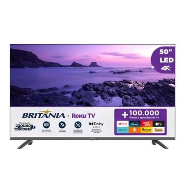 Imagem de Smart TV 50 Britânia Roku TV Led Dolby Audio BTV50G3ERSGB, Bivolt