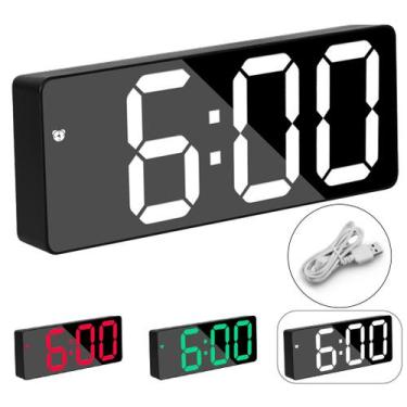 Imagem de Relogio De Mesa E Parede Digital Led Com Data Alarme Top - HOME IMPORT