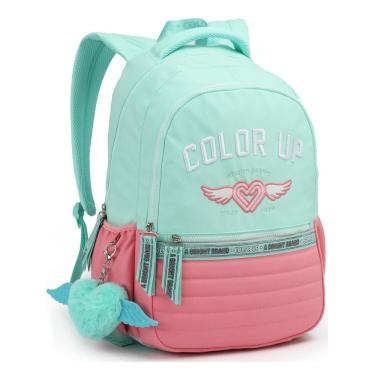 Imagem de Mochila Costas 18 Color Up Passeio Meninas Notebook Acqua