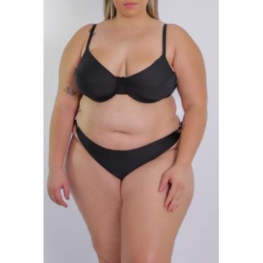 Imagem de Biquini Plus Size Top Meia Taça Calcinha Amarração Fio Duplo - LALI BE