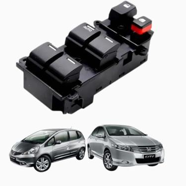 Imagem de Interruptor vidro quadruplo New Fit New City 2011 Em diante LE com trava de vidro e porta 22 terminais 35750SWAK01