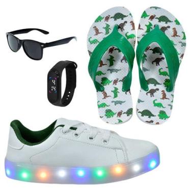 Imagem de Tênis Infantil Masculino De Led Casual Confortável Estiloso Básico Cad