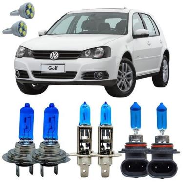 Imagem de Kit Lampadas Super Branca 8500k Golf V 2007 A 2013 + Led T10 - Cinoy/Q