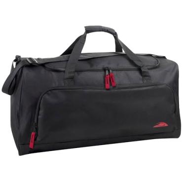Imagem de Bolsas de lona leves para homens e mulheres para viajar, academia e como bolsa organizadora de equipamentos esportivos, Preto 2
