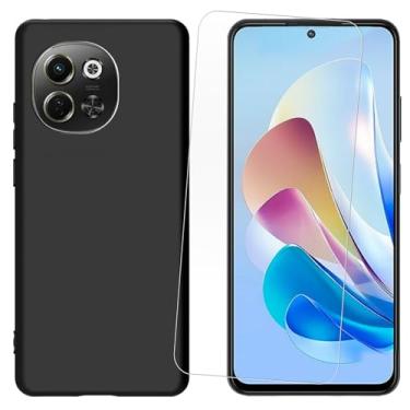 Imagem de NEOYUKL Capa para celular Tecno Pova 6 Neo 5G (6,7 polegadas), para protetor de tela Tecno Pova 6 Neo 5G [1 unidade], capa preta para Tecno Pova 6 Neo 5G