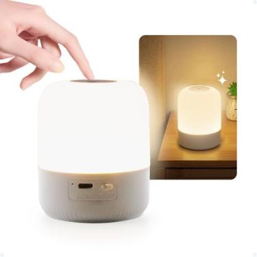 Imagem de Luminária Led Recarregável Moderna De Mesa Lâmpada Decoração - Hxt