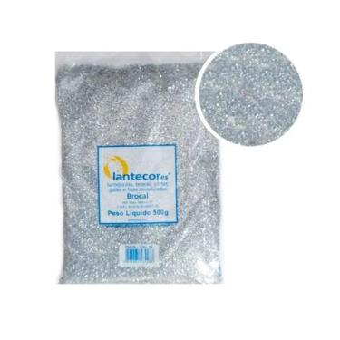 Imagem de Glitter Metalizada Prata Tinta De Parede 500gr - Lantecor