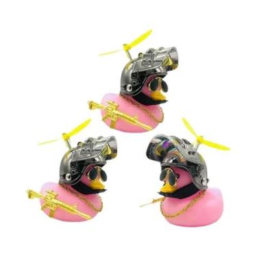 Imagem de Pato Amarelo - Capacete Ornamental para Moto, Carro e Bicicleta, 3pcs 