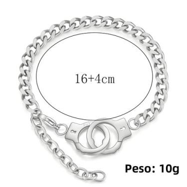 Imagem de Pulseira De Algemas Para Casais De Aço Inoxidável Joias Da Moda Presen