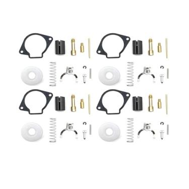 Imagem de Kit de reparo de reconstrução de carburador, válvula de agulha flutuante, jato lento principal para mini moto de 2 tempos 43CC 47CC 49CC (4 conjuntos)