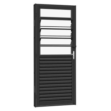 Imagem de Porta De Aço Mista Baculante Tradição 83x215 R60 Abertura Direita