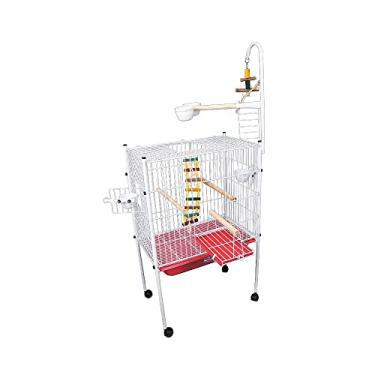 Imagem de Viveiro de Arame Papagaio Gaiola Grande Escadinha