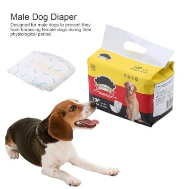 Imagem de Fralda para Cachorro Masculino, Barriga para Cachorro Macho Envolve Fralda Fralda Calças Fisiológicas Sanitárias (M)
