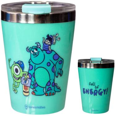 Imagem de Copo Sullivan E Mike Wazowski Quente Gelado 300ml Com Tampa Oficial Monstros S. A.