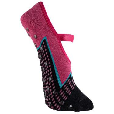 Imagem de Meia Hidro Sapatilha Antiderrapante Pilates Yoga Com Elástico - Halk