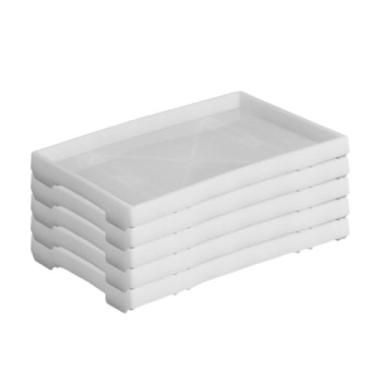 Imagem de Bandeja Plástica P/ Esfirra Sfiha Esfiha Sfira Tipo Habibs - Kit com 1