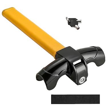 Imagem de FLK Tech Trava de volante universal anti-roubo de segurança automática para carro, trava de volante resistente com 2 chaves, trava de segurança de carro para caminhão, van, SUVs