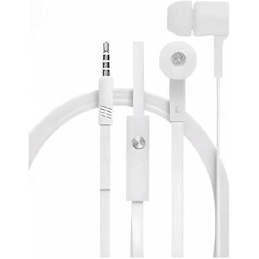 Imagem de Fone de Ouvido com Fio Premium P2, In-Ear, Super Bass, Microfone Integrado, 5ª Geração, Branco – Compatível com Smartphones, Tablets, Notebooks, PCs e Consoles.