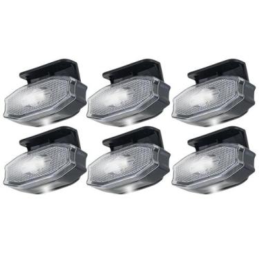 Imagem de 6 Lanterna Lateral Carreta Led Exclusive Branca C/ vigia 12/24v - H3