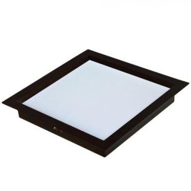 Imagem de Painel led comfort quadrado de embutir 6500k 6w preto fosco bivolt - a