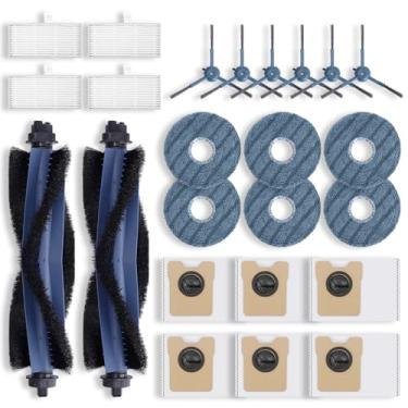 Imagem de Kit de peças de reposição para eufy Omni C20, 24 peças, 2 escovas de rolo, 4 filtros, 6 escovas laterais, 6 almofadas de esfregão, 6 sacos de pó