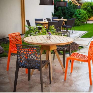 Imagem de Cadeira Vazada Em Polipropileno Gruvier Fratini Móveis Preto