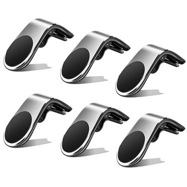 Imagem de Kit 6 Suporte Adaptador Universal De Carro Tipo L Prata